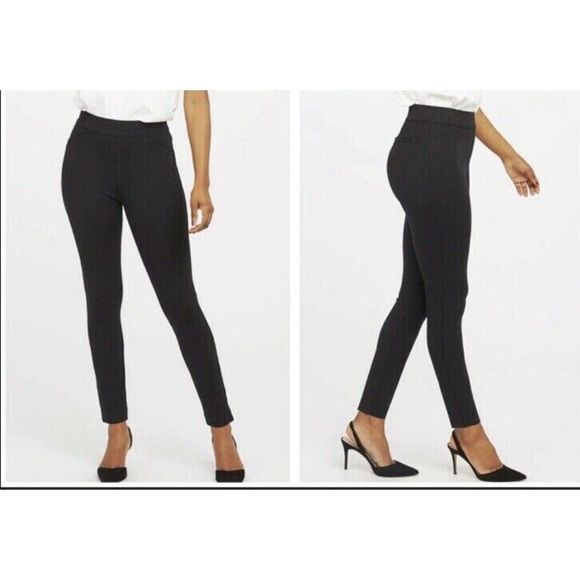 Spanx Women's Sz Large Classic Black The Perfect Back Seam Skinny Pants $148 - Picture 11 of 11